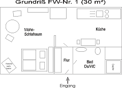 Grundriss Ferienwohnung 1