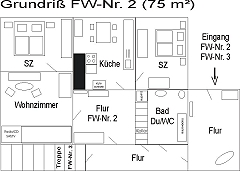 Grundriss Ferienwohnung 2