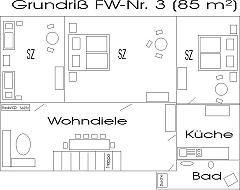 Grundriss Ferienwohnung 3